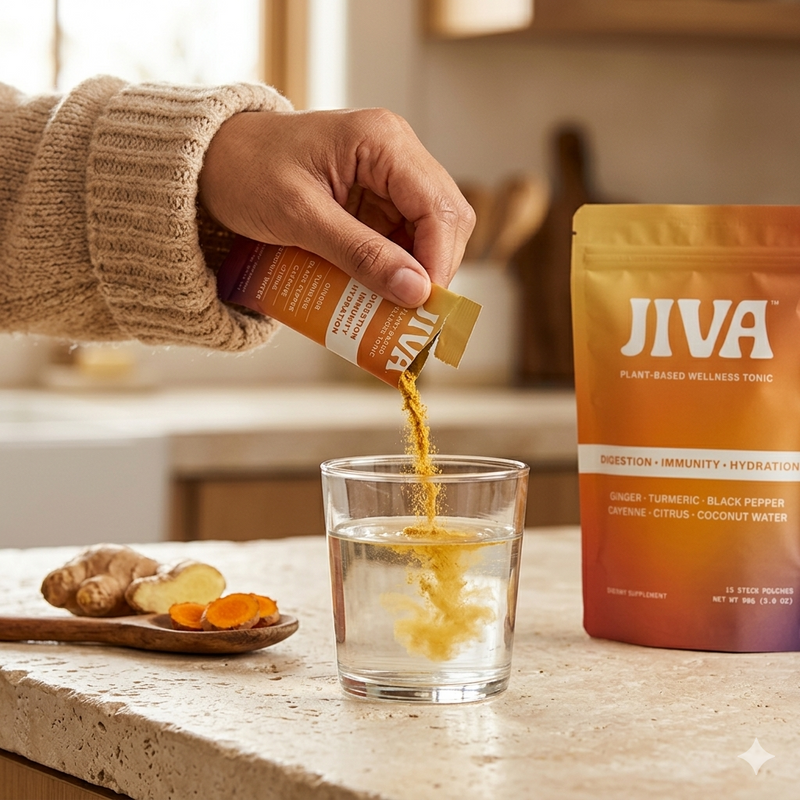 Pour sachet into cold water